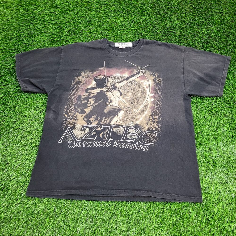 Vintage 90s Aztec Shirt XL 24x26 Black